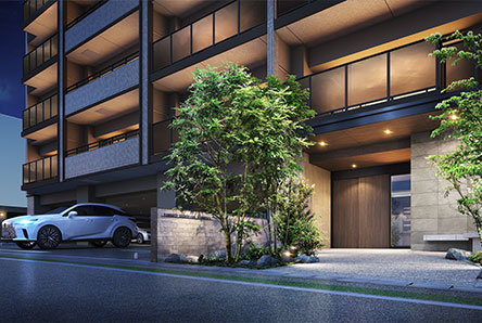 ファーネスト城山レジデンスエントランスアプローチ完成予想図